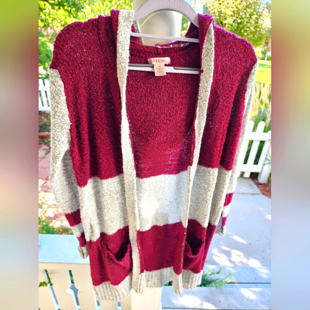 Fresh Duster open Front sweater with pockets